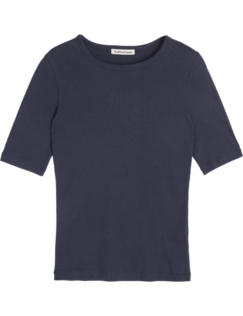 YMC Charlotte T-Shirt Navy Front
