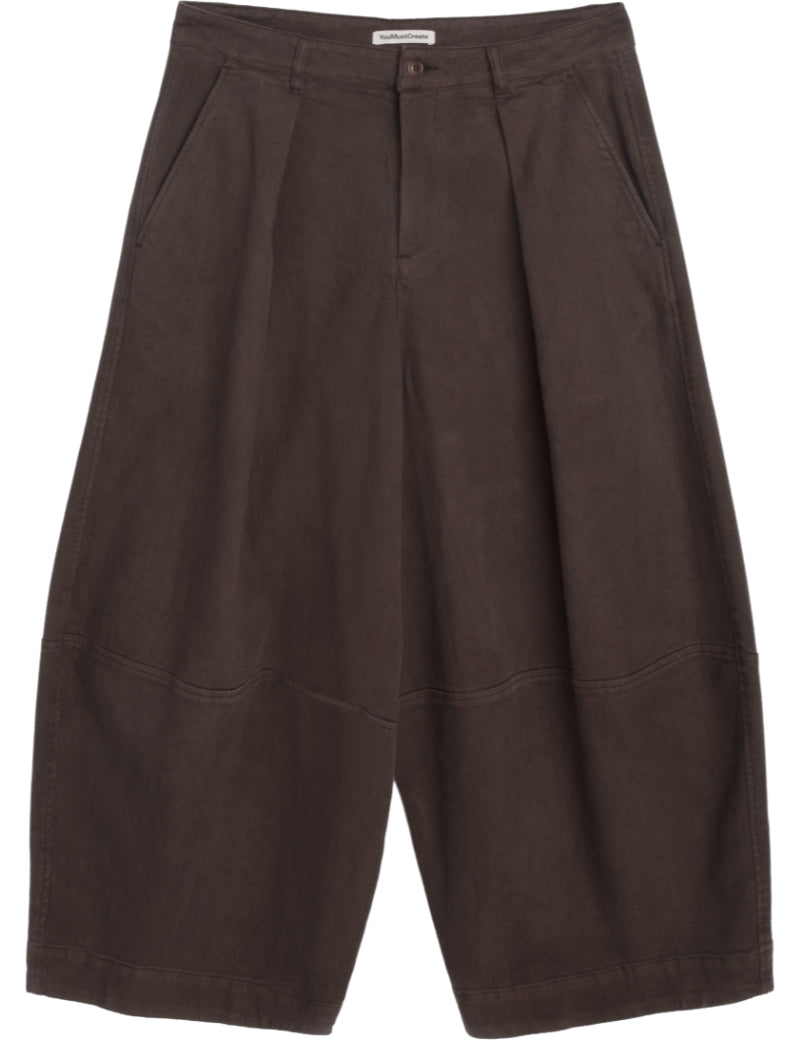 YMC Deadbeat Trouser Twill Brown Front