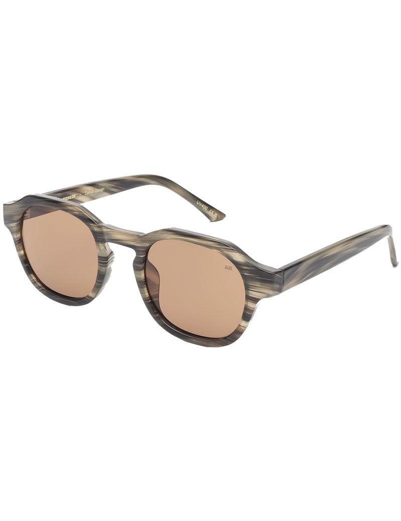 A.Kjaerbede Zan Sunglasses Striped Horn