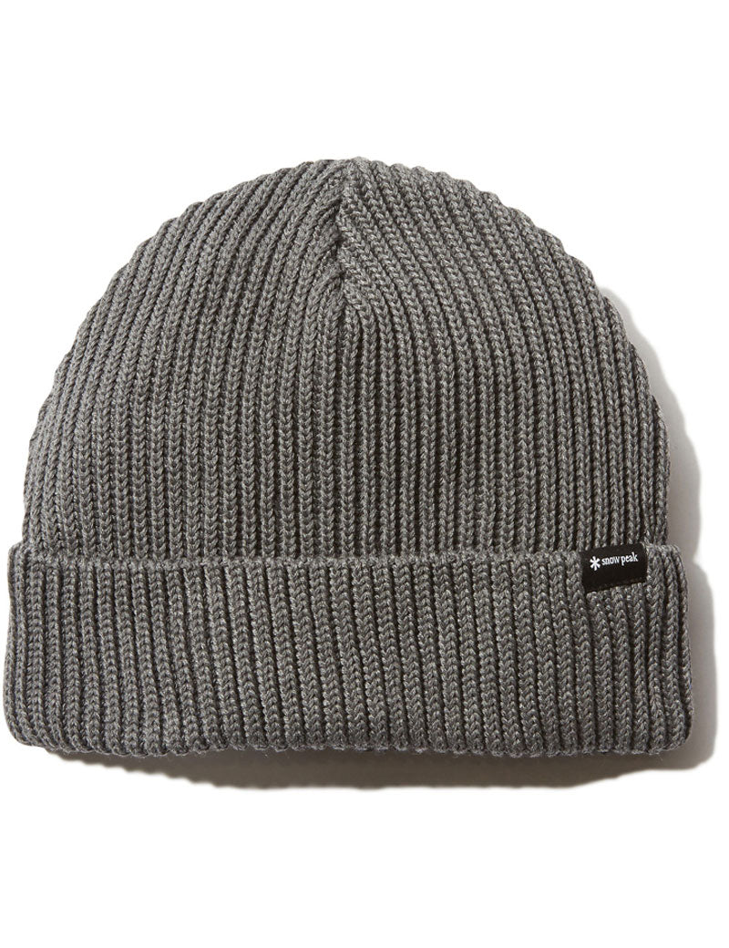 SNOW PEAK PE/CO KNIT CAP BEANIE GREY