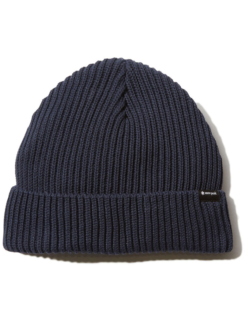 SNOW PEAK PE/CO KNIT CAP BEANIE NAVY