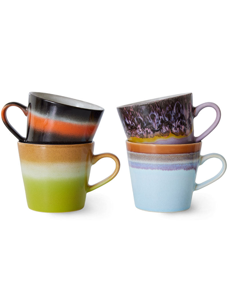HKliving 70s Ceramics Cappuccino Mugs Solid