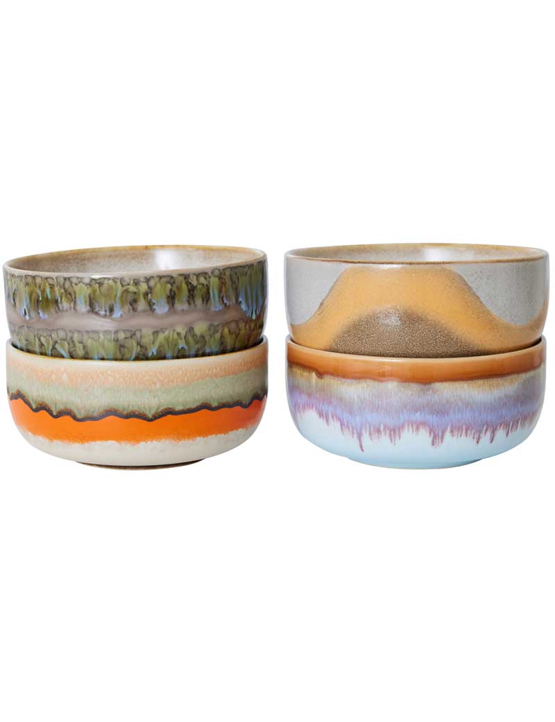 HK Living 70s Ceramics Dessert Bowls Reef
