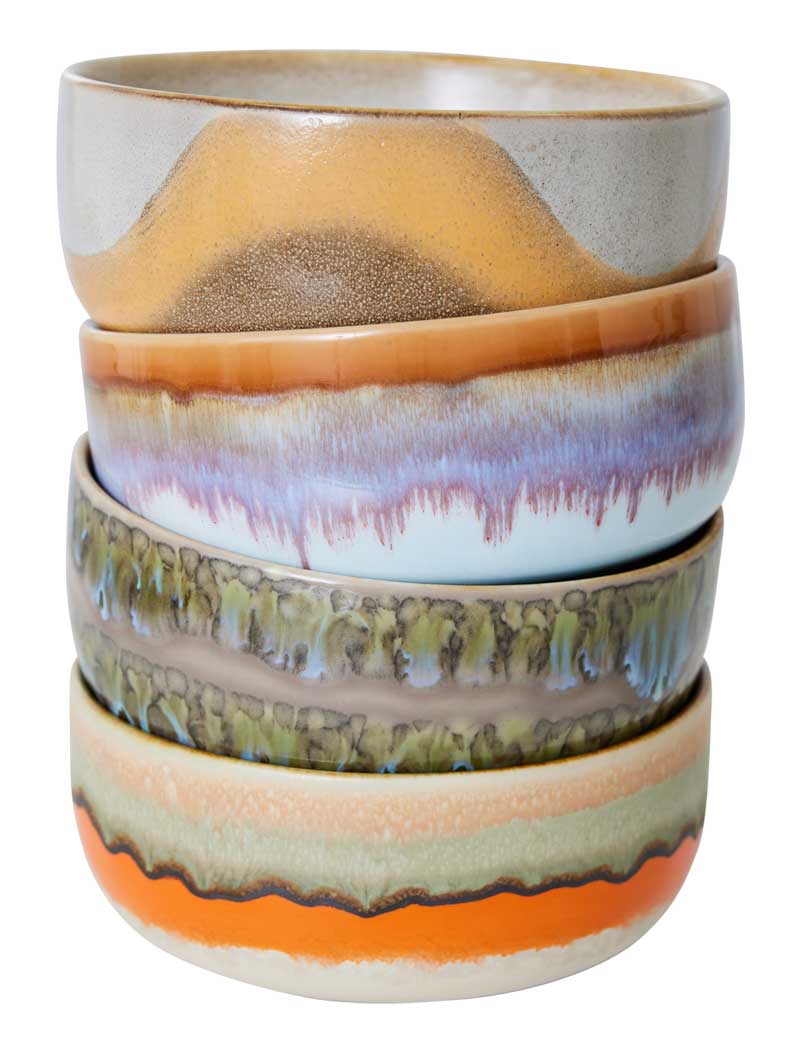 HK Living 70s Ceramics Dessert Bowls Reef