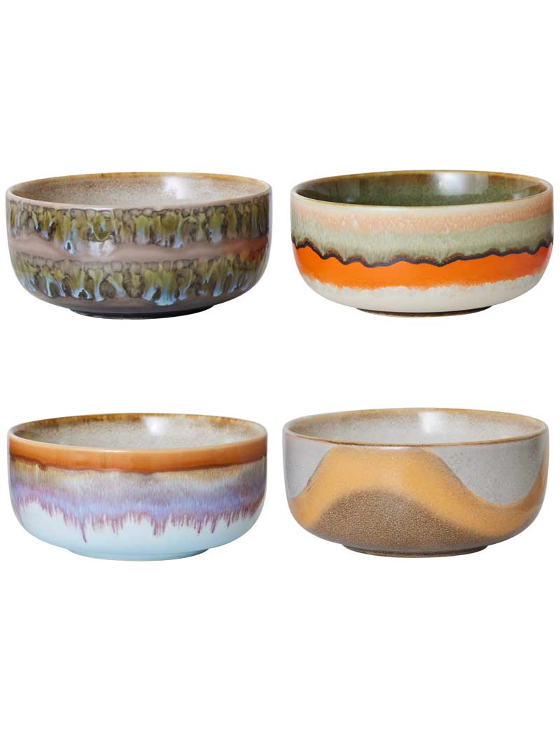 HK Living 70s Ceramics Dessert Bowls Reef