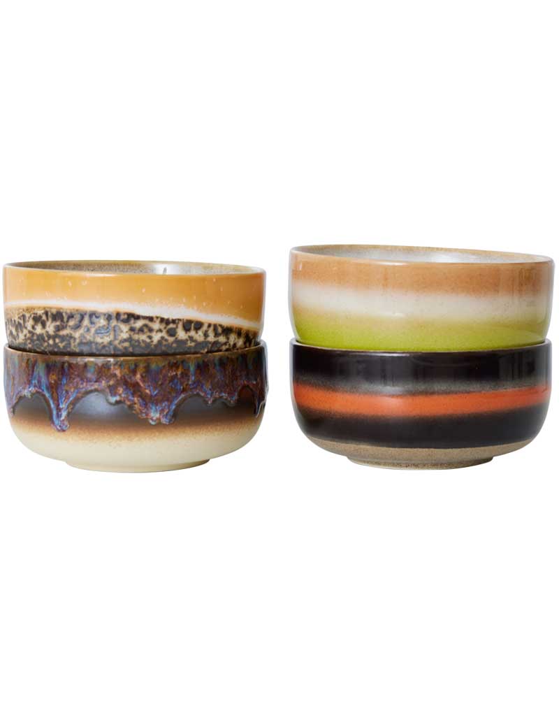HK Living 70s Dessert Bowls Humus Set Of 4