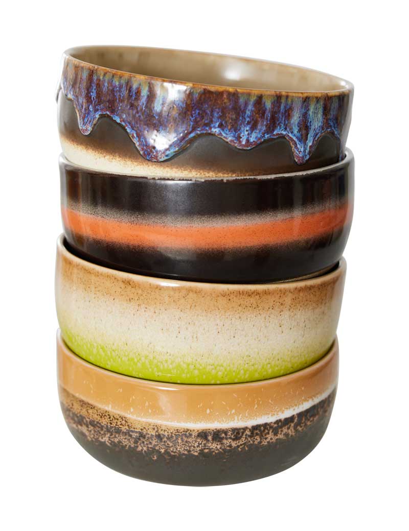 HK Living 70s Dessert Bowls Humus Set Of 4