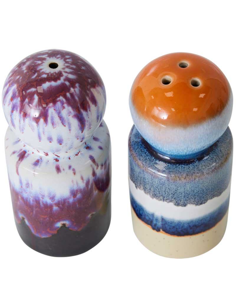HK Living 70s Ceramics Pepper & Salt Jar Stargaze