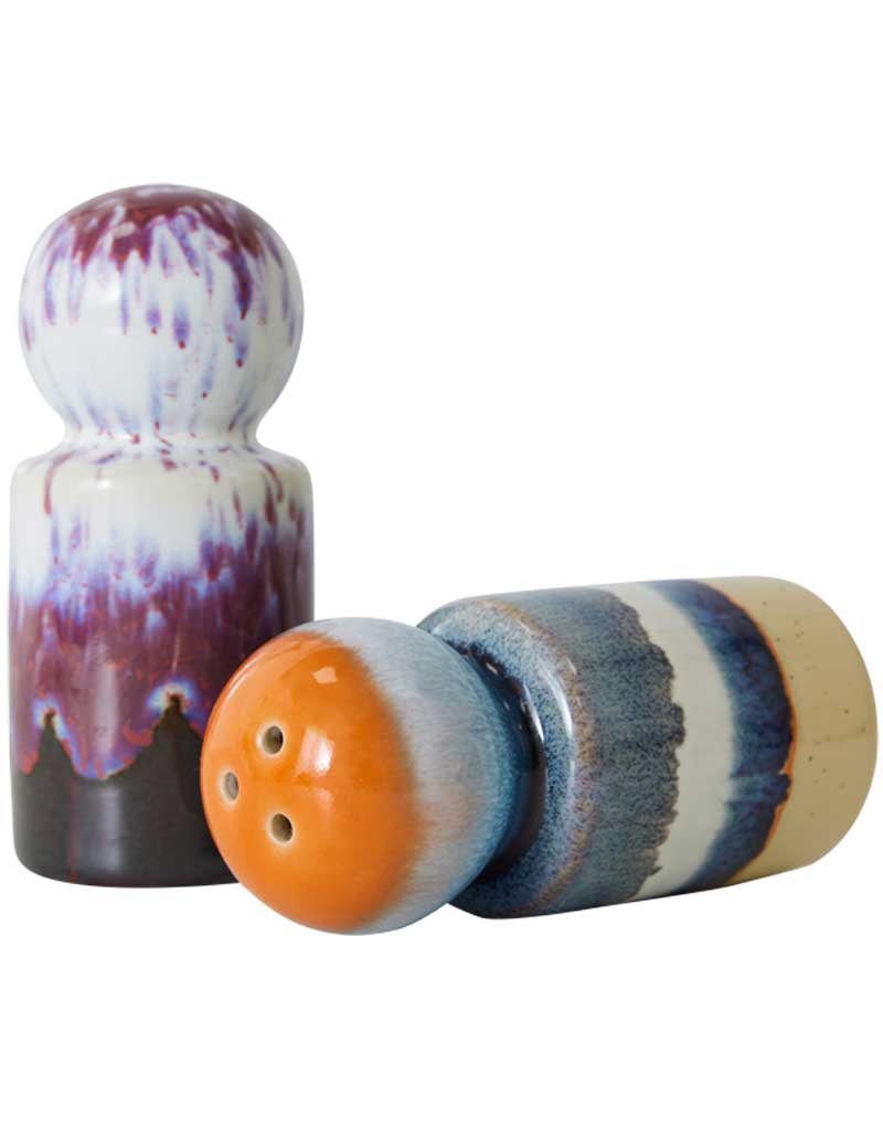 HK Living 70s Ceramics Pepper & Salt Jar Stargaze