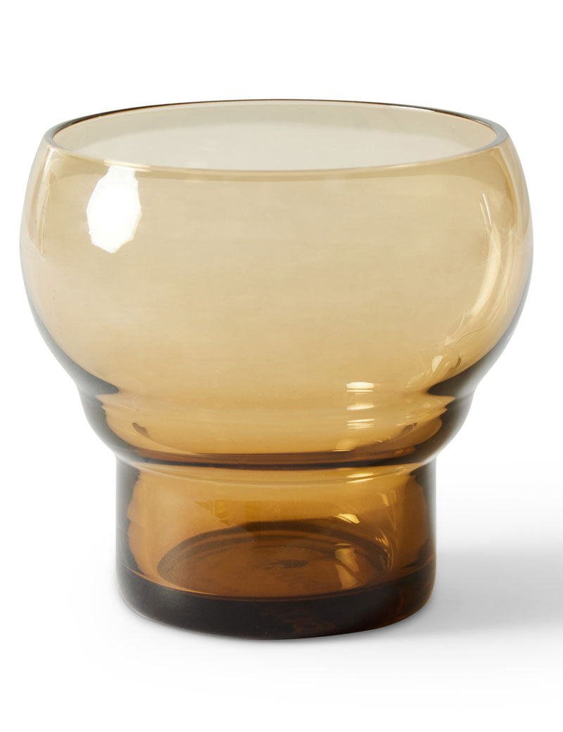 HKliving 70s Glassware Bulb Glasses Amber Set Of 4