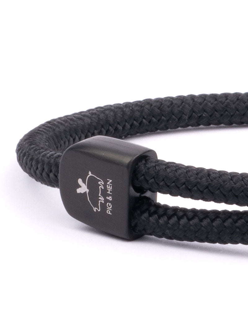 PIG & HEN CAPTAIN CARL BRACELET BLACK BLACK