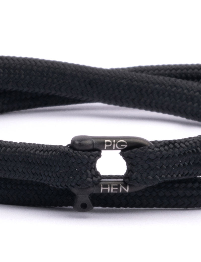 PIG & HEN FRANKY DBL BRACELET BLACK BLACK