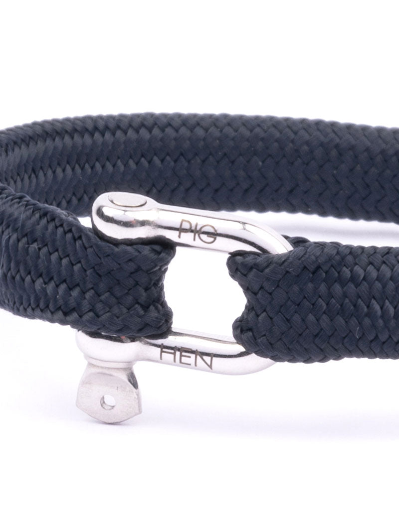 PIG & HEN VICIOUS VIK BRACELET NAVY SILVER