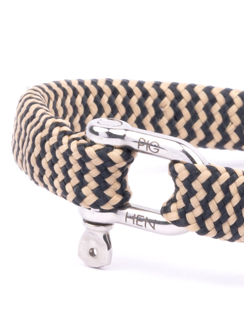 PIG & HEN VICIOUS VIK BRACELET NAVY SAND SILVER