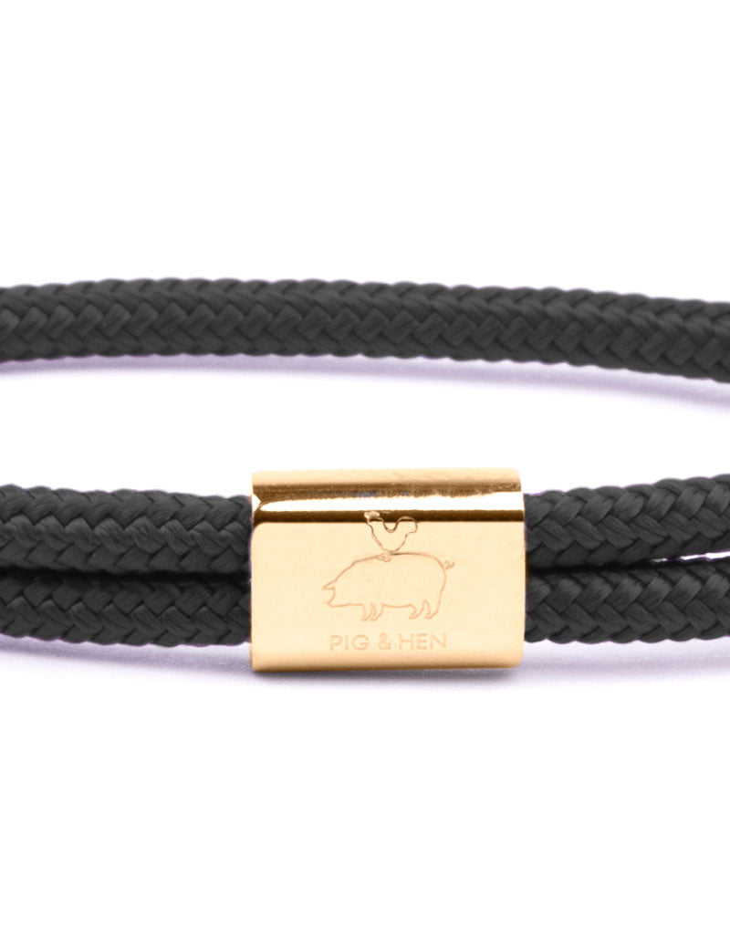 PIG & HEN LEWIS BRACELET BLACK GOLD