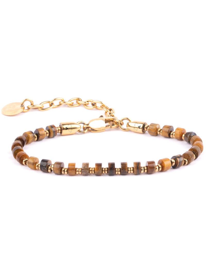 Pig & Hen Brontide 4Mm Bracelet Tiger Eye Gold