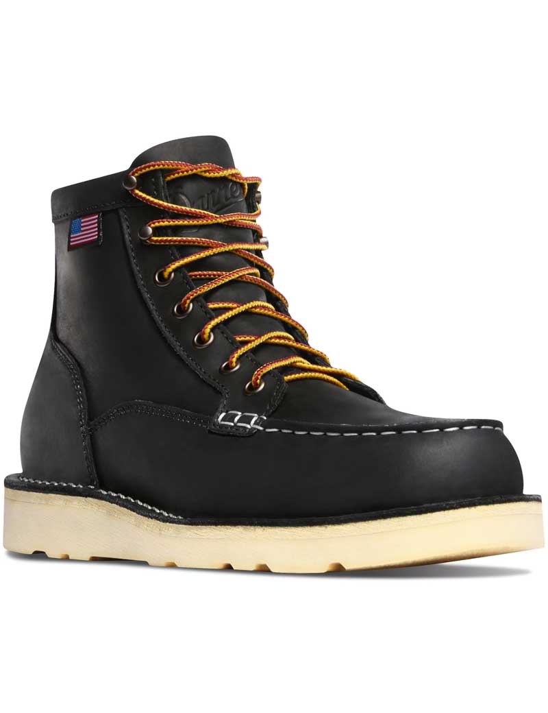 DANNER BULL RUN 6'' MOC TOE BOOTS BLACK