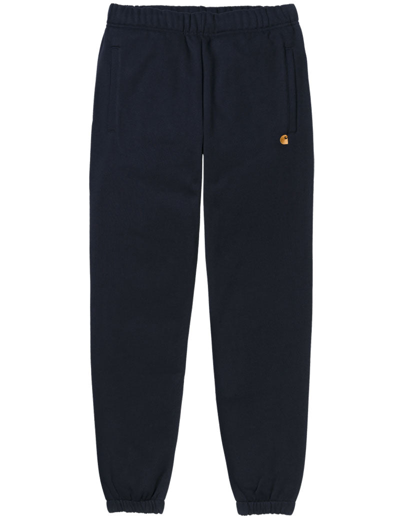 Carhartt Wip Chase Sweatpants Dark Navy Gold