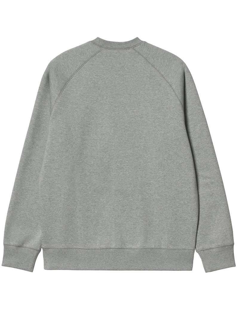 CARHARTT WIP CHASE SWEATSHIRT GREY HEATHER GOLD back