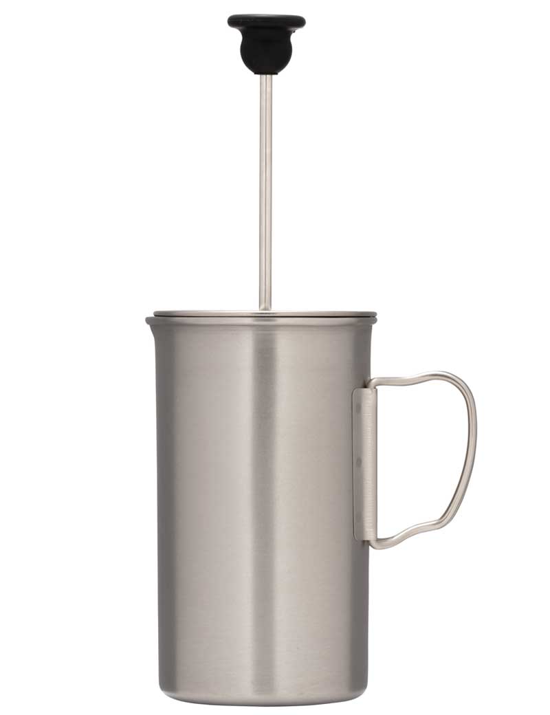 SNOW PEAK TITANIUM FRENCH CAFE PRESS 3 CUPS