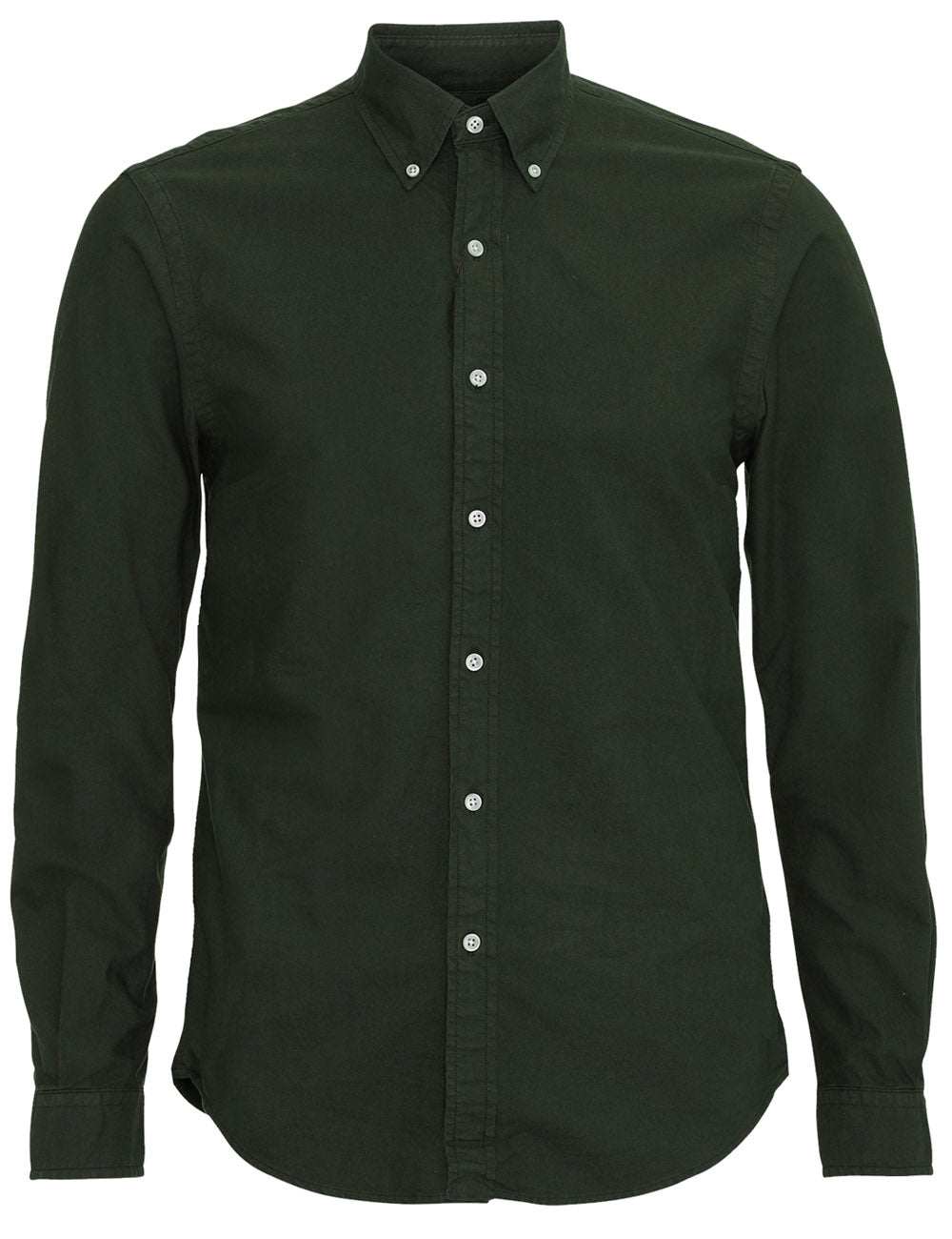 Colorful Standard Organic Button Down Shirt Hunter Green