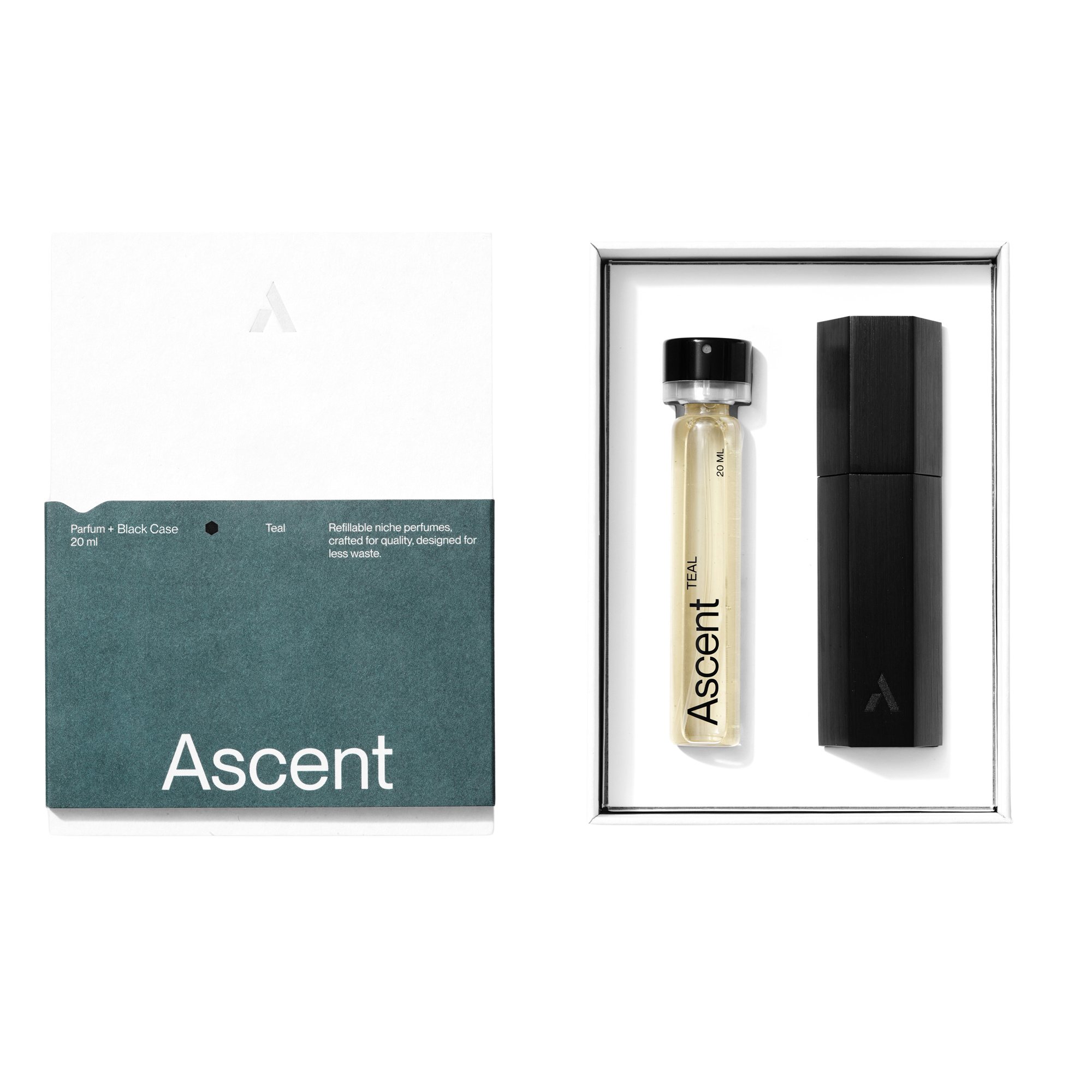 Ascent Teal Parfum Starter Kit Black Case Unboxed
