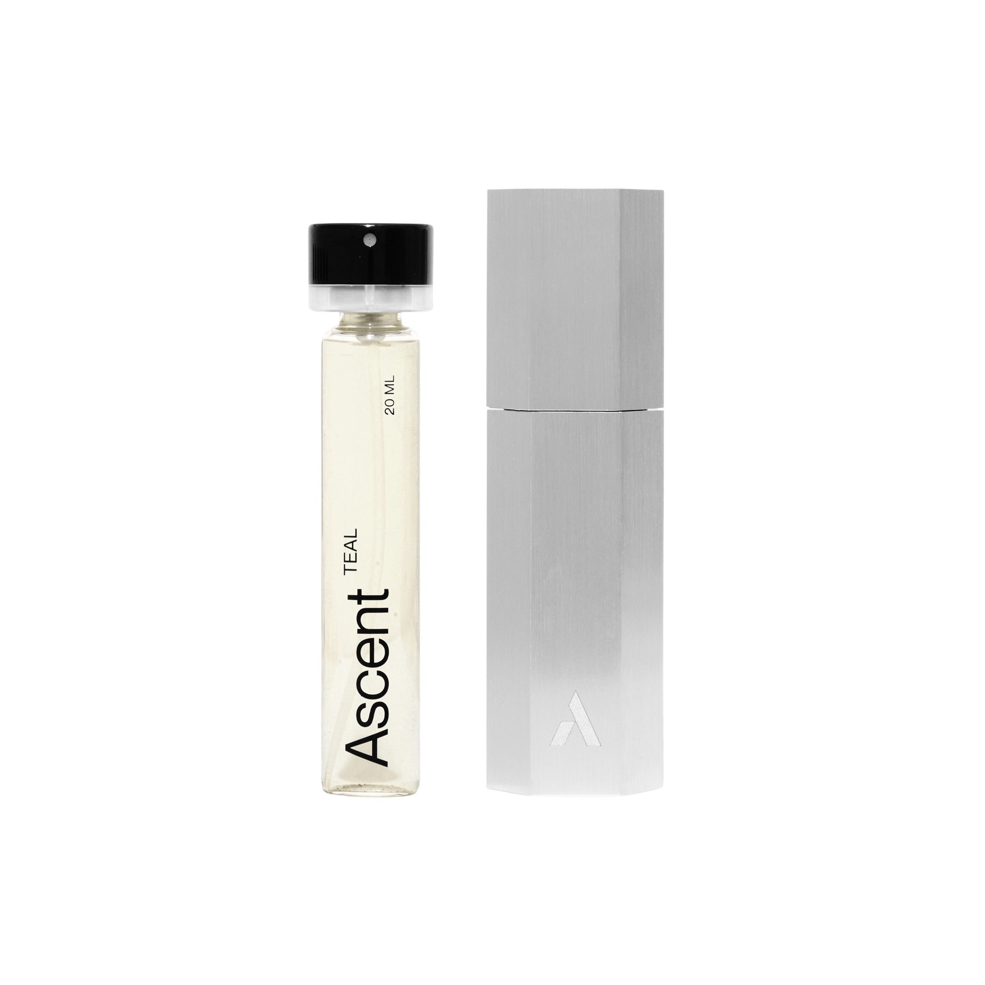 Ascent Teal Parfum Starter Kit Silver Case Spray & case
