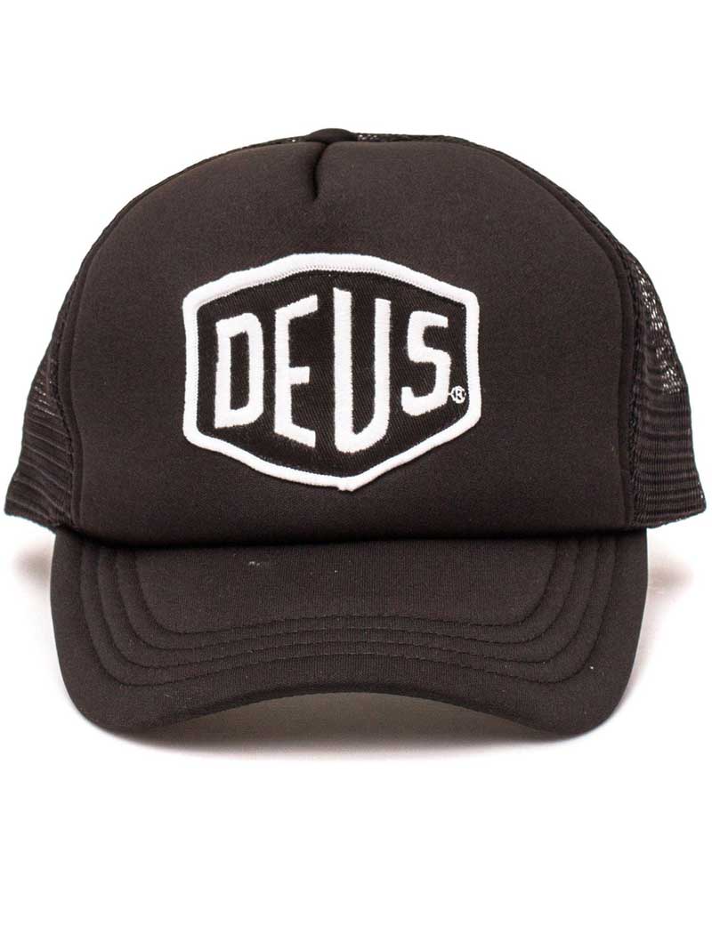 DEUS EX MACHINA BAYLANDS TRUCKER CAP BLACK WHITE