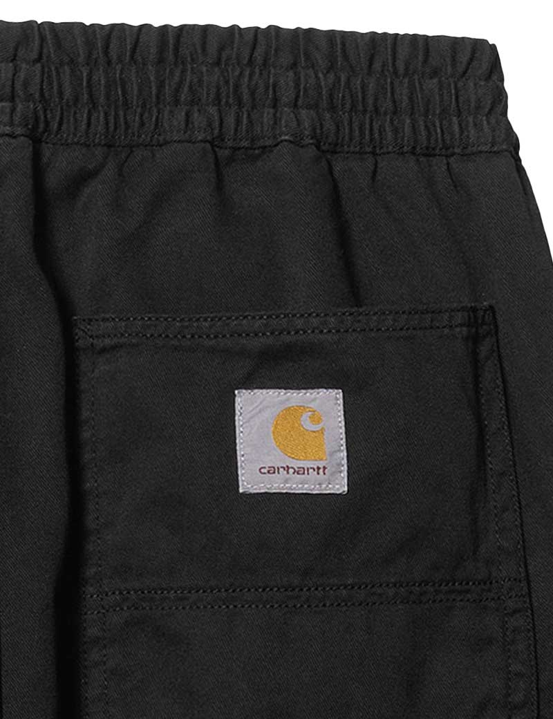 Carhartt WIP Flint Shorts Black Garment Dyed Pocket Detail