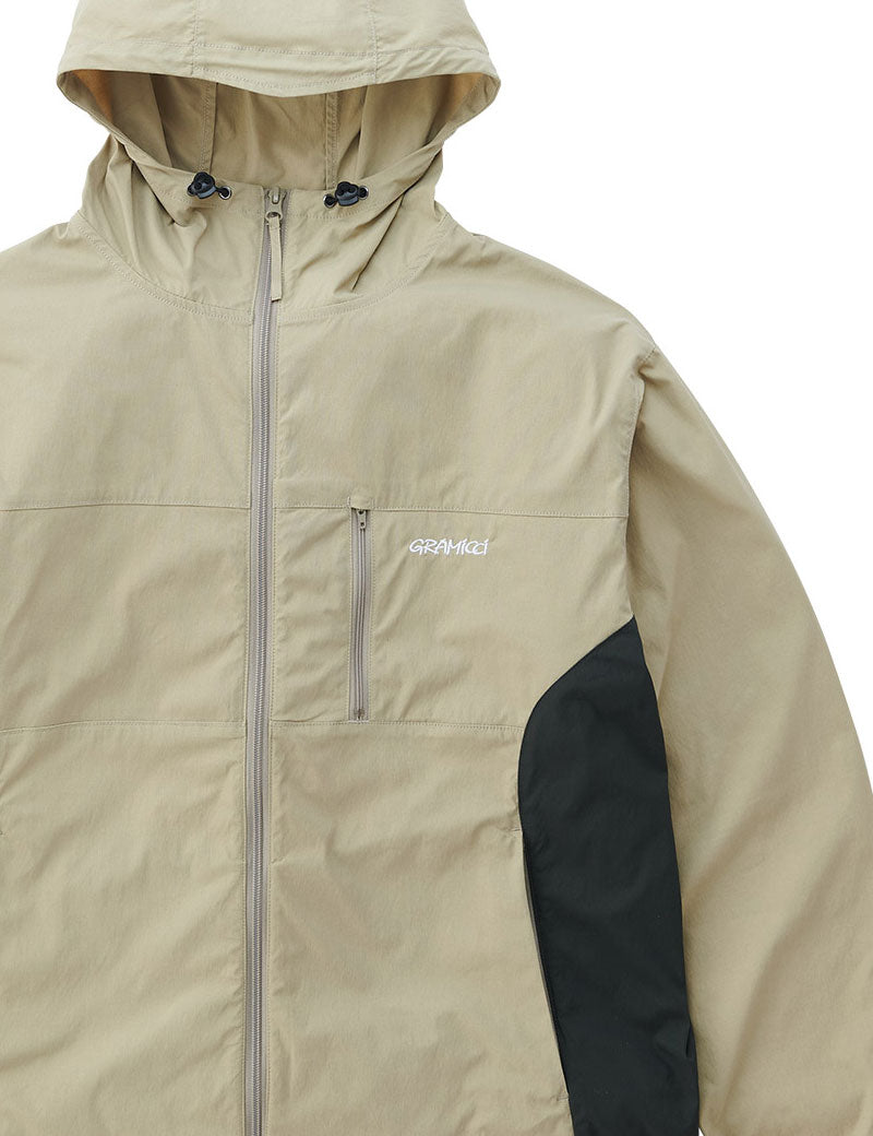 GRAMICCI SOFTSHELL NYLON HOODED JACKET TAUPE
