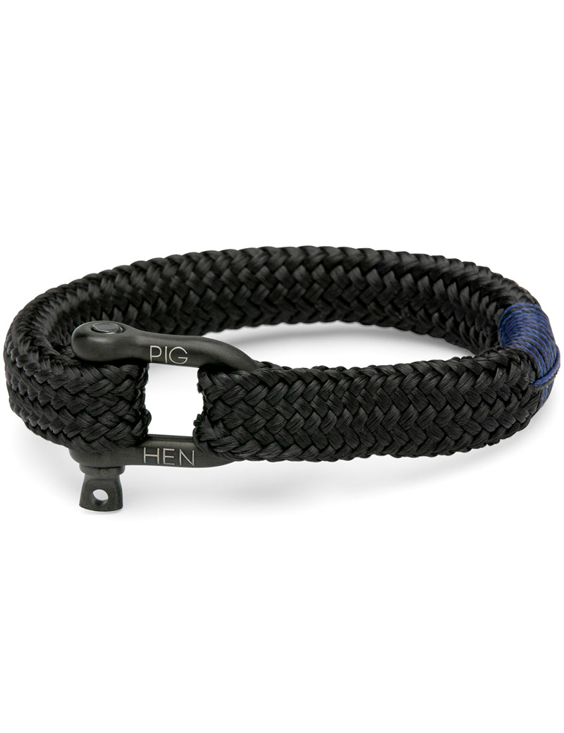 Pig & Hen Gorgeous George Rope Bracelet Black Black