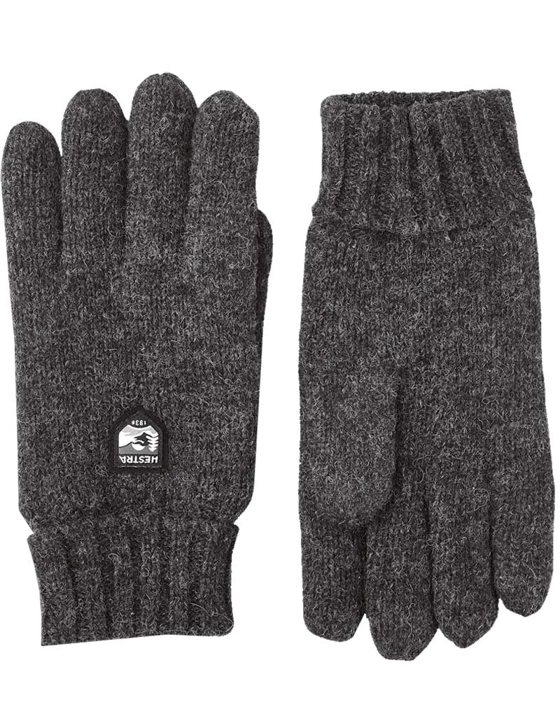 HESTRA BASIC WOOL GLOVES CHARCOAL