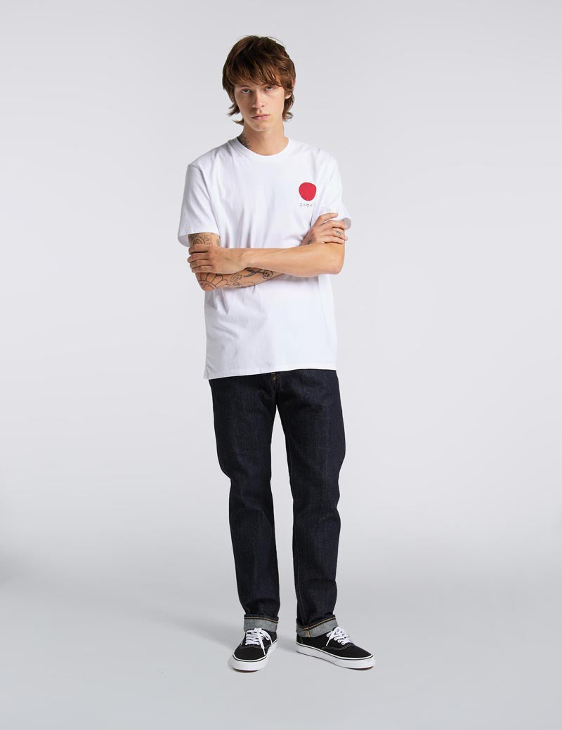 Edwin Japanese Sun Cotton T-Shirt White