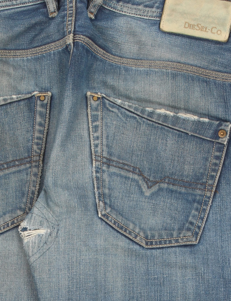 Uniform Reworks Diesel Krooley Blue Wash Jeans 34X32