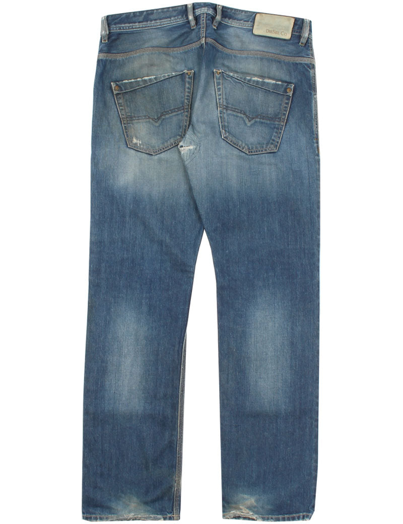 Uniform Reworks Diesel Krooley Blue Wash Jeans 34X32