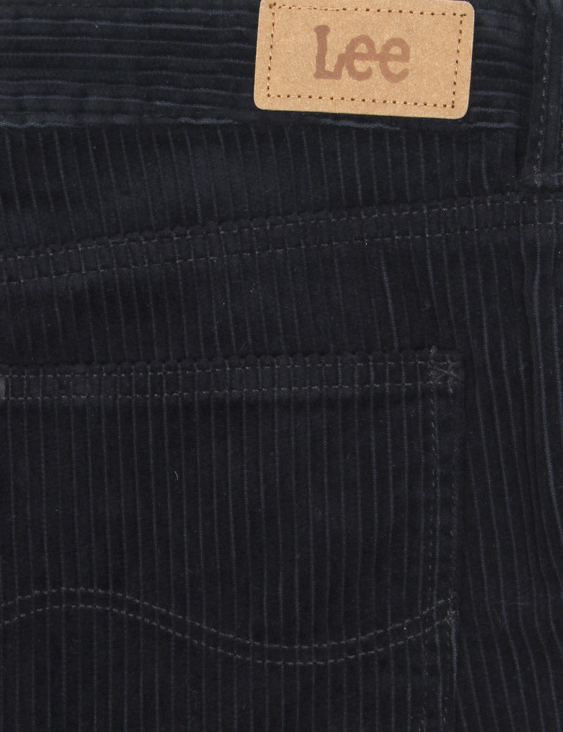 Lee Wide Leg Long Cords Black