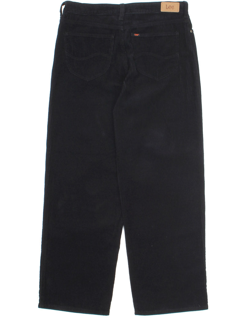 Lee Wide Leg Long Cords Black