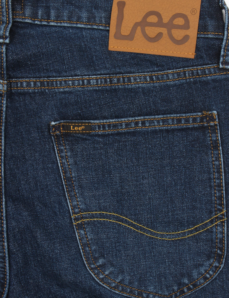 Lee Luke Tapered Fit Jeans Dark Worn Kansas