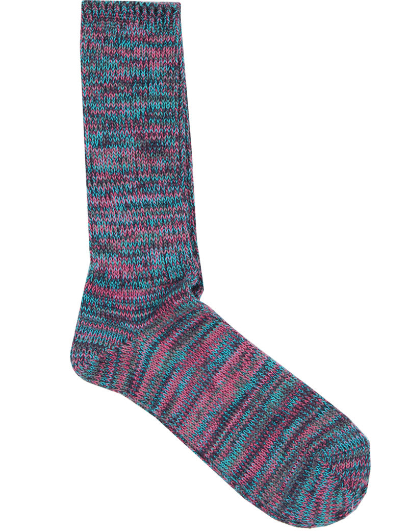 Anonymous Ism 5 Colour Mix Crew Socks Violet 59