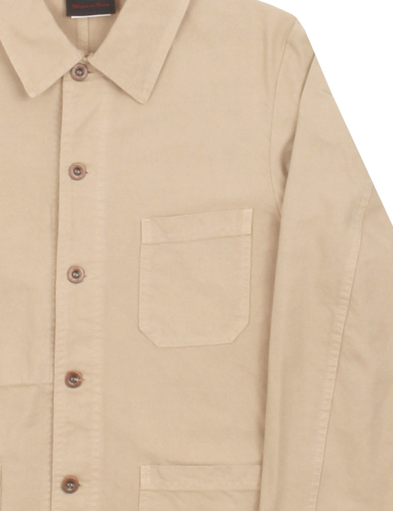 Vetra Weaved Workwear Jacket Chalk