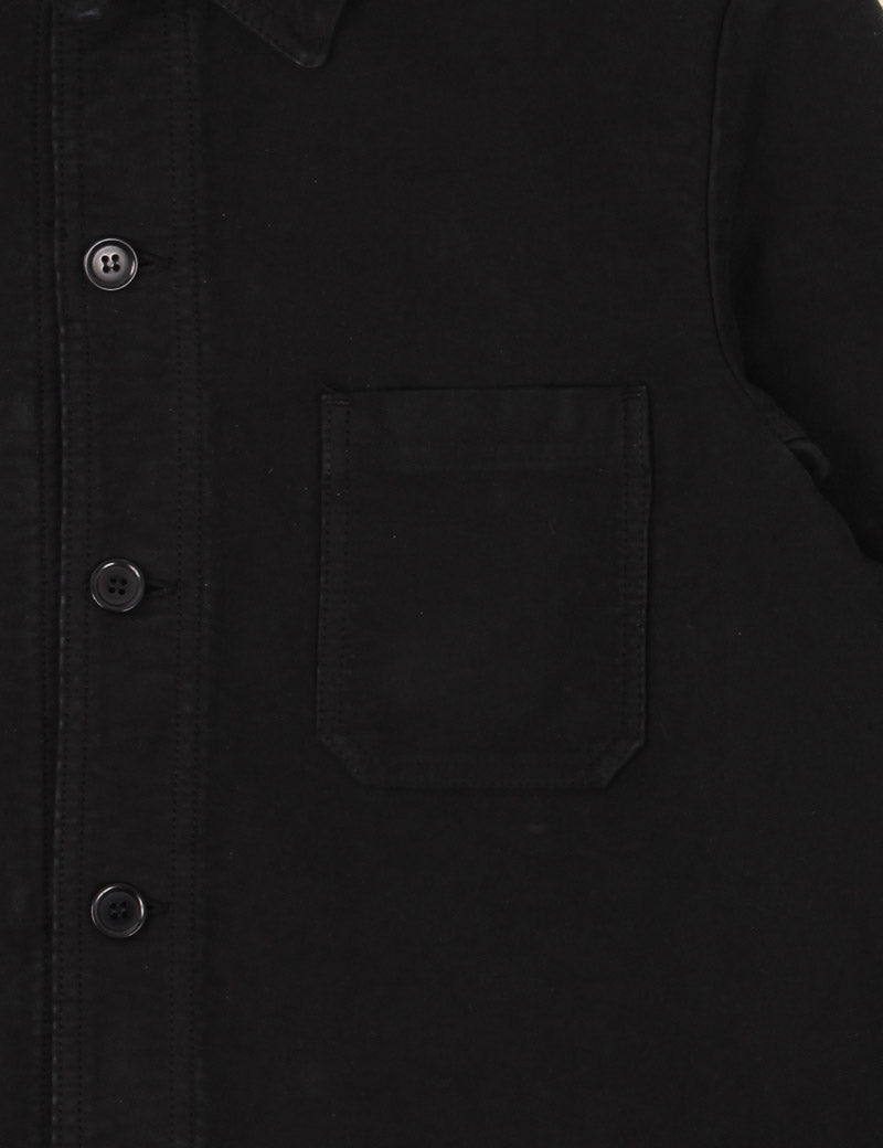 Vetra Workwear Chore Jacket Sateen Moleskin Black