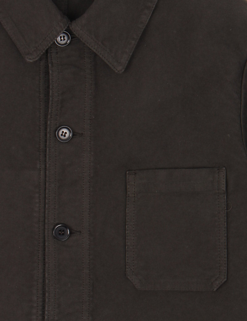 Vetra Workwear Chore Jacket Sateen Moleskin Truffle