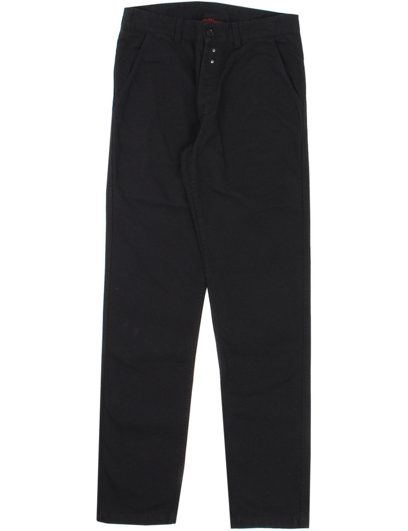 VETRA ORGANIC TWILL TROUSERS BLACK