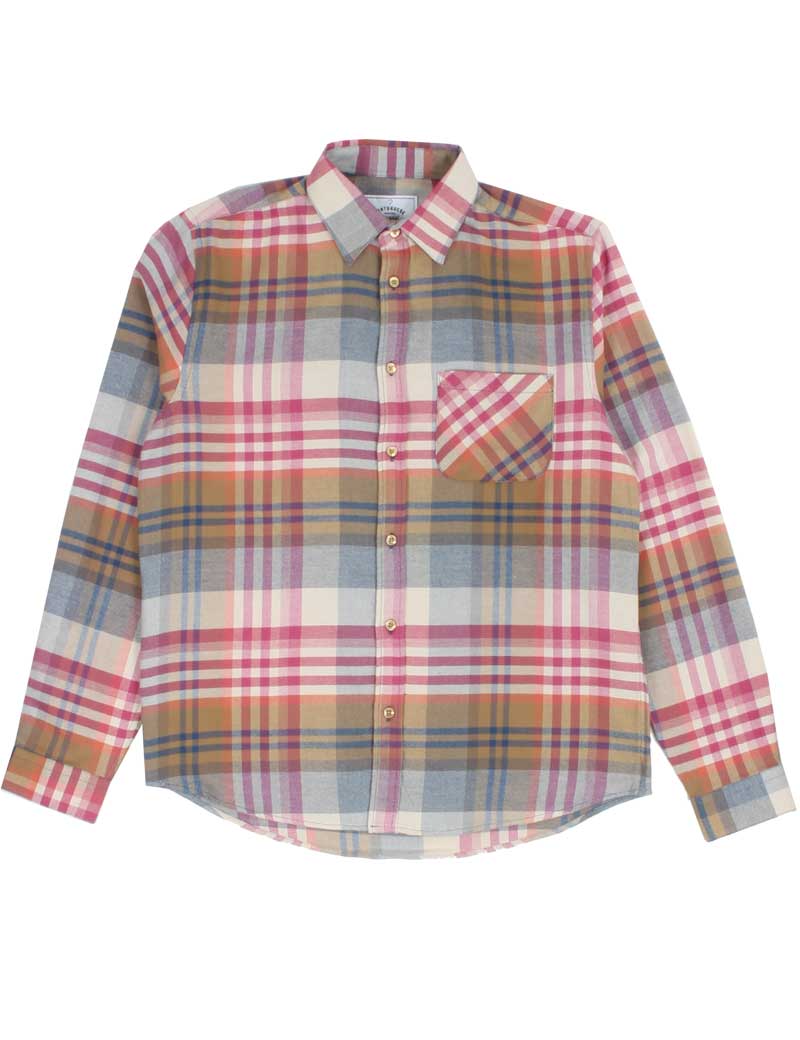 PORTUGUESE FLANNEL ZUMA CHECK SHIRT PINK