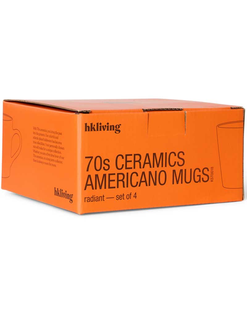 HK Living 70s Ceramics Americano Mugs Radiant Set Of 4