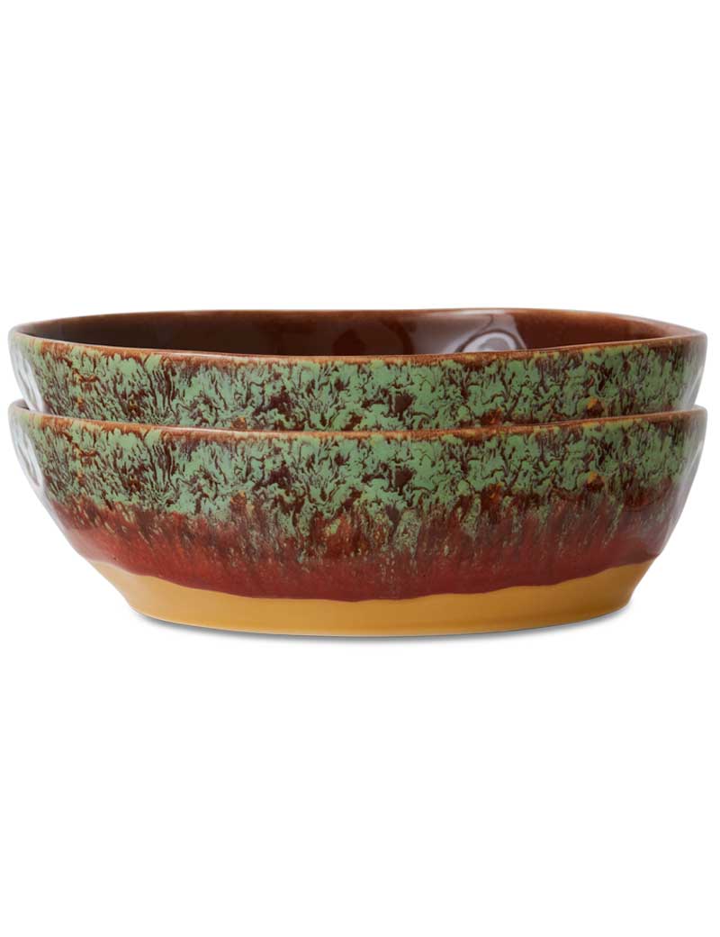 HK Living 70s Ceramics Pasta Bowls Cove Set Of 2