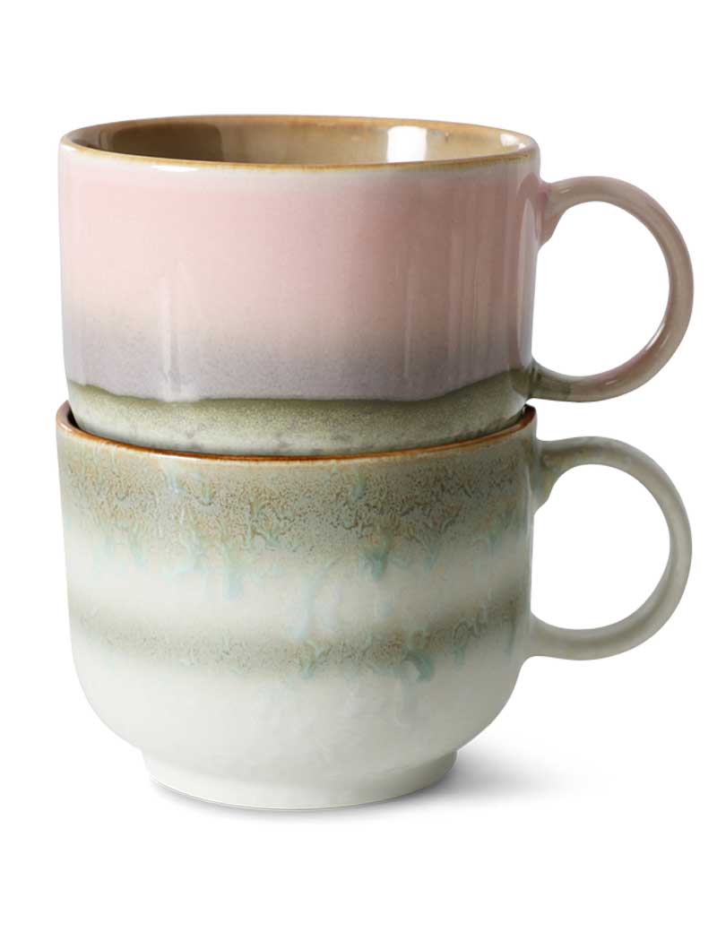 HK Living 70s Ceramics Tea Cups Nova Set Of 2