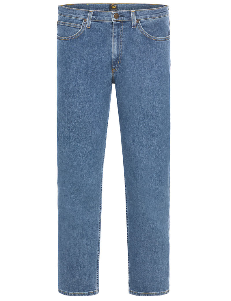 LEE BROOKLYN MID STONEWASH CLASSIC STRAIGHT JEANS