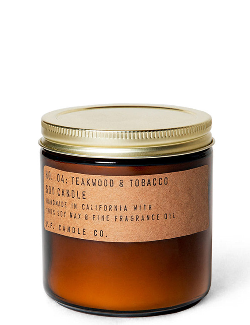 P.F. Candle Co. Jar Large Candle Teakwood Tobacco Lc4