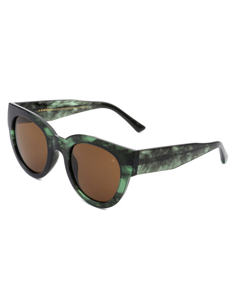 A.Kjaerbede Lilly Sunglasses Green Marble Transparent